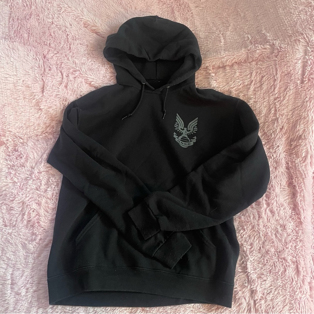 Halo Infinite UNSC Master Chief hoodie Men medium black